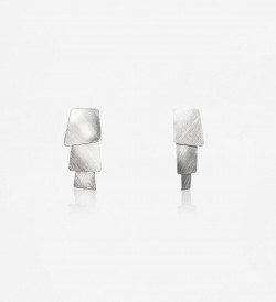 Silver earrings Aire 3 pcs 30mm