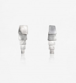 Silver earrings Aire 50mm