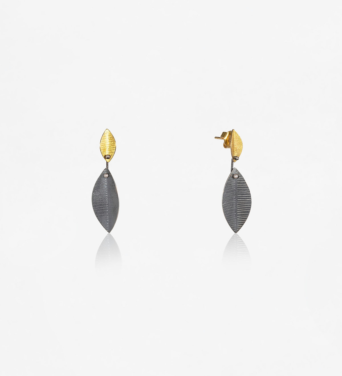 18k gold and silver earrings Baladre 40mm