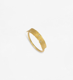 18k gold ring Ones 5mm with diamonds 0,021ct