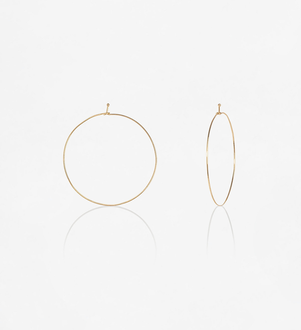 18k gold earrings Mini 30mm