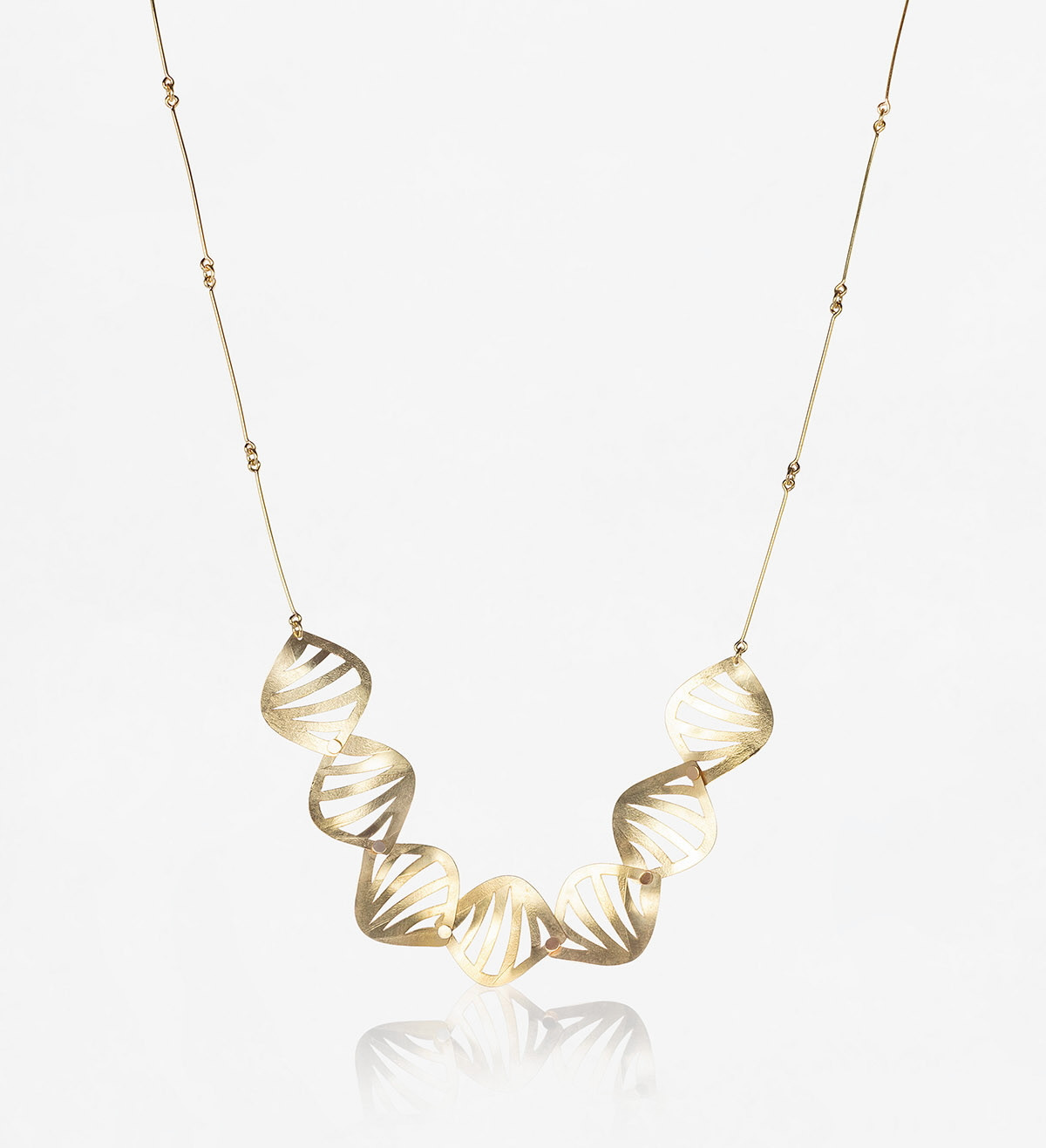 18k gold necklace Jungle 7 pieces 45cm