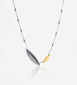 18k gold and silver necklace Baladre  44cm