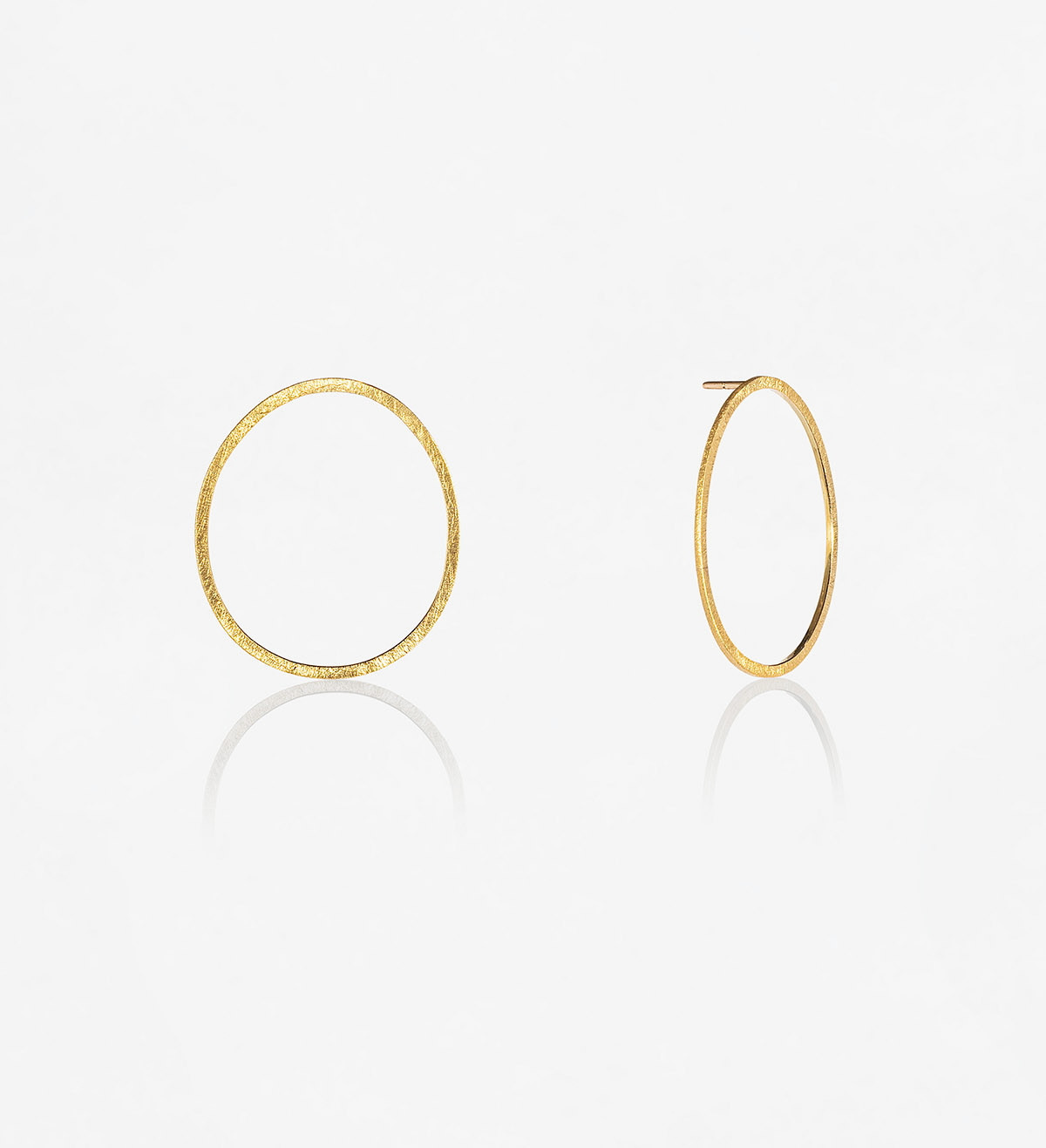 18k gold earrings Fil Pla 29mm