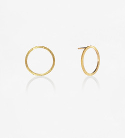 18k gold earrings Fil Pla 19mm