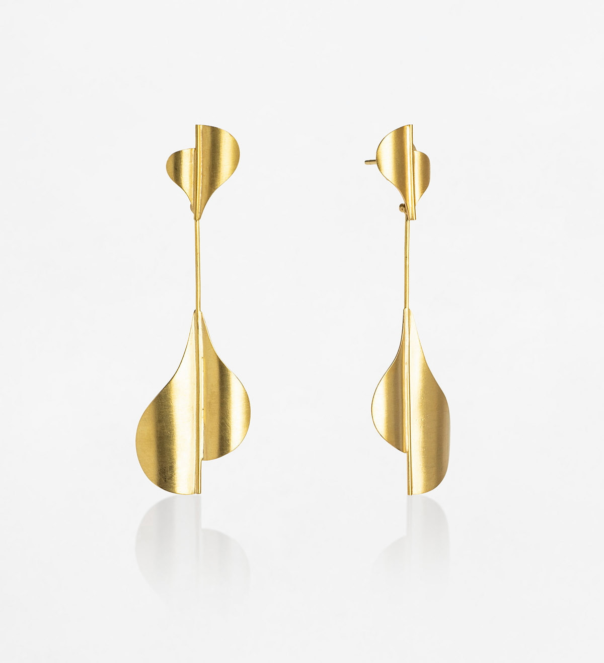 18k gold earrings Seda 60mm
