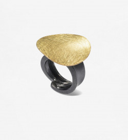 18k gold and silver ring Xips 25mm