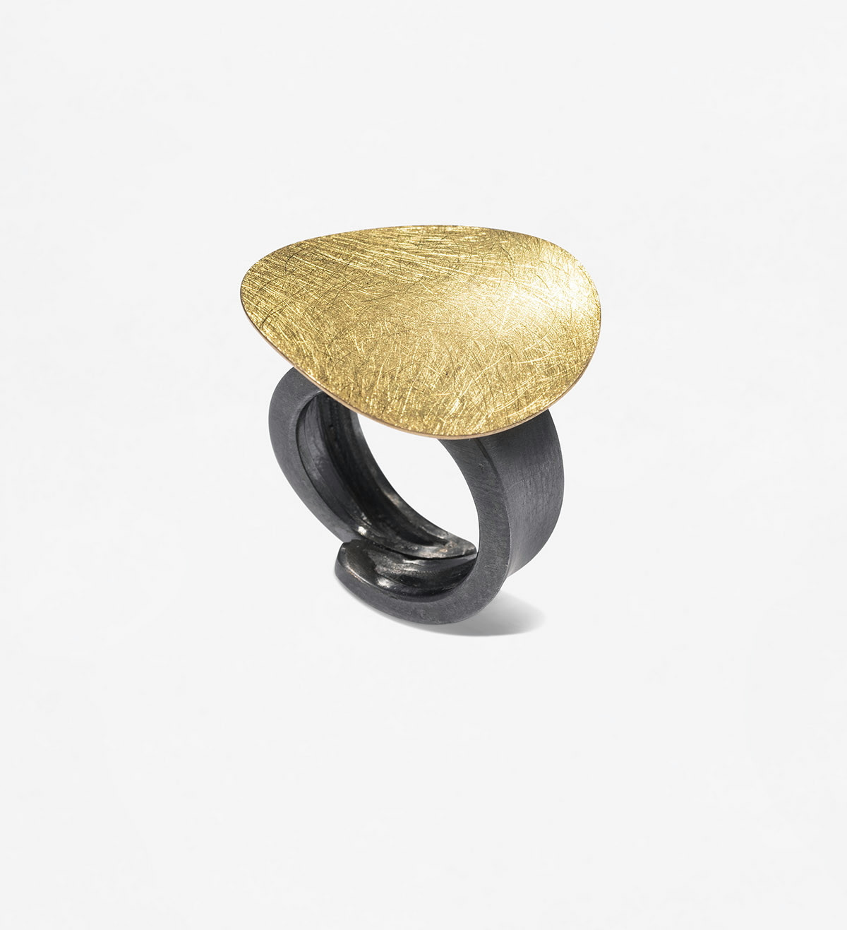 18k gold and silver ring Xips 25mm