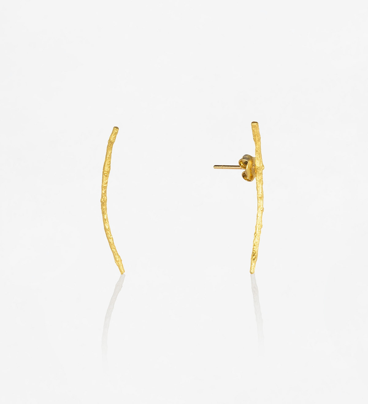 18k gold earrings Romaní 34mm