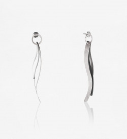 Silver earrings Posidònia 80mm