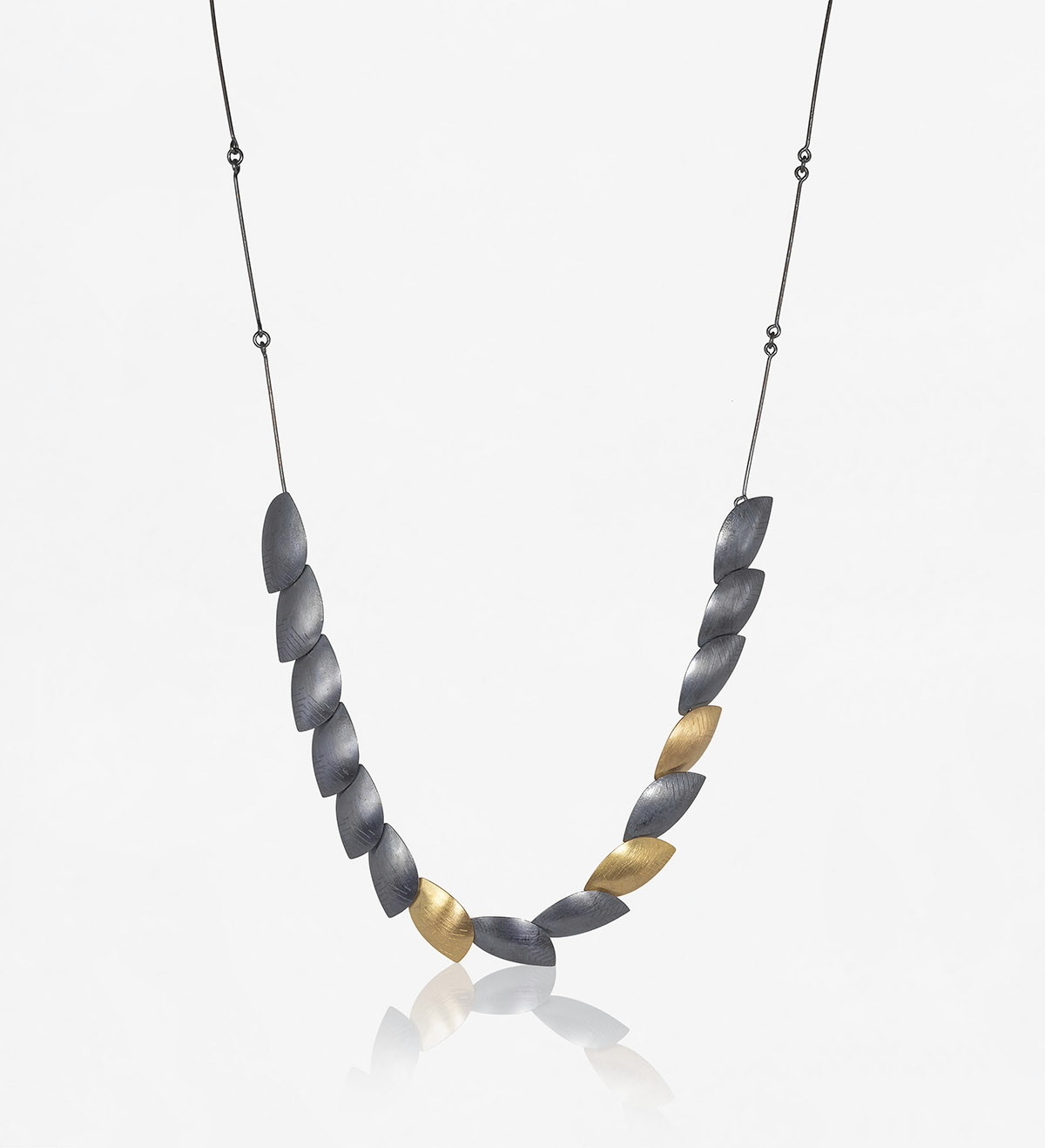 18k gold and silver necklace Roma 45cm