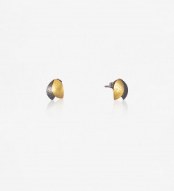 18k gold and silver earrings Roma 10mm