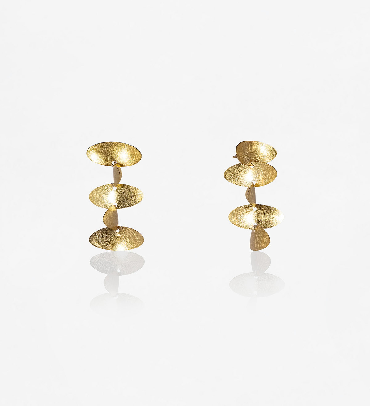 18k gold earrings Samoa 40mm