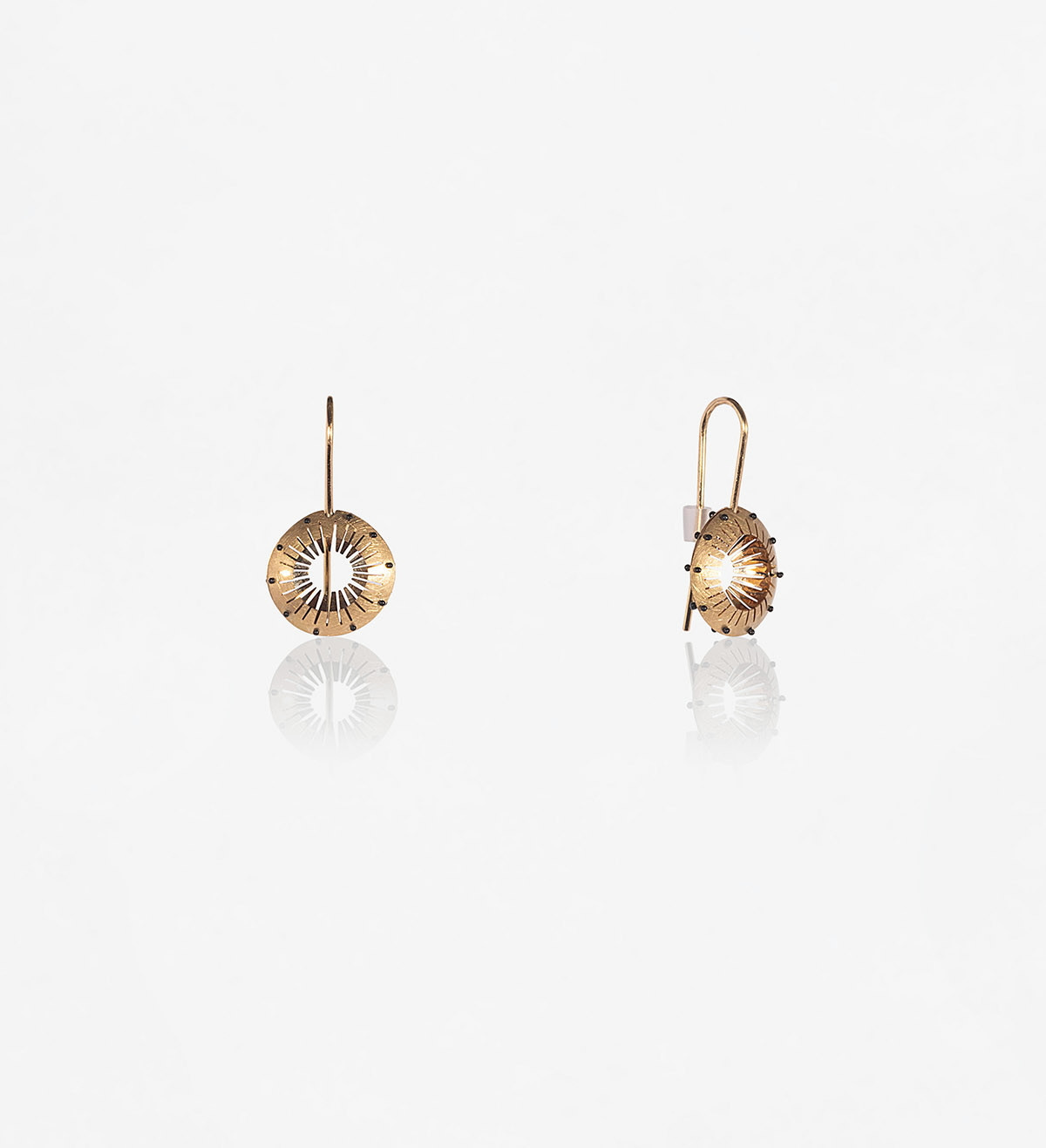 18k gold earrings Tresor 15mm