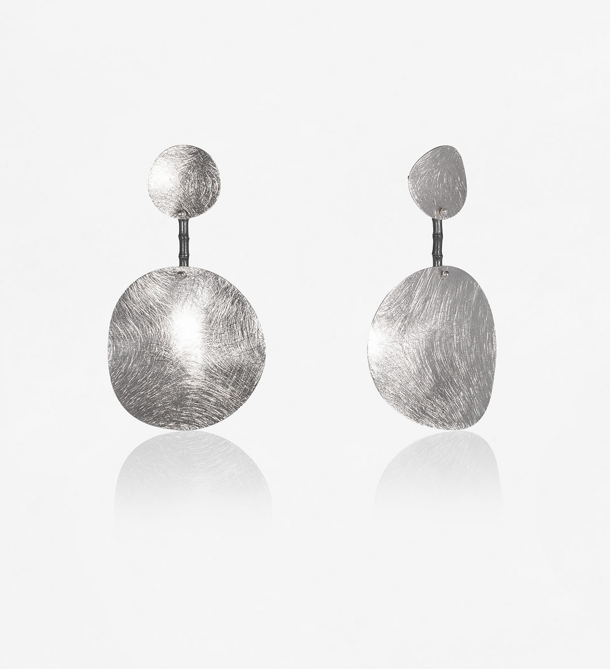 Silver earrings Xips 60mm