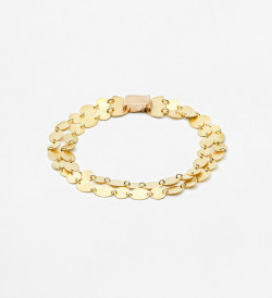 18k gold double bracelet Party 18cm