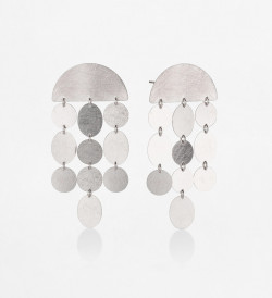 Silver earrings Party 60mm