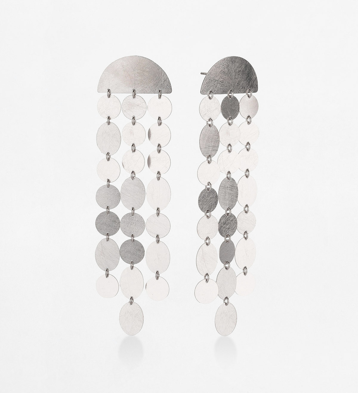 Silver Party earrings 103mm