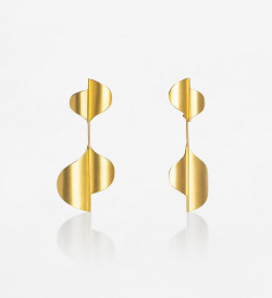 18k gold earrings Seda 40mm