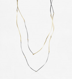 18k gold and titanium necklace Pinassa 126cm