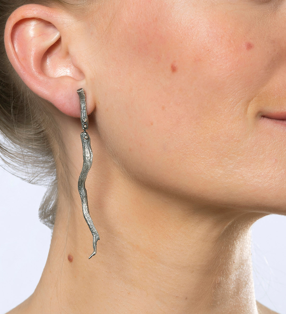 Silver earrings Romaní 80mm