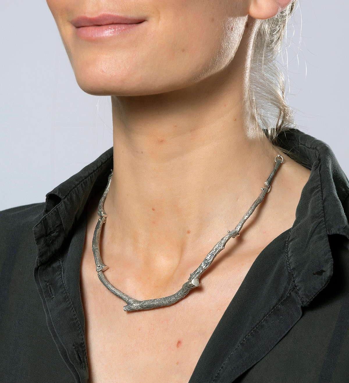 Silver necklace Romaní