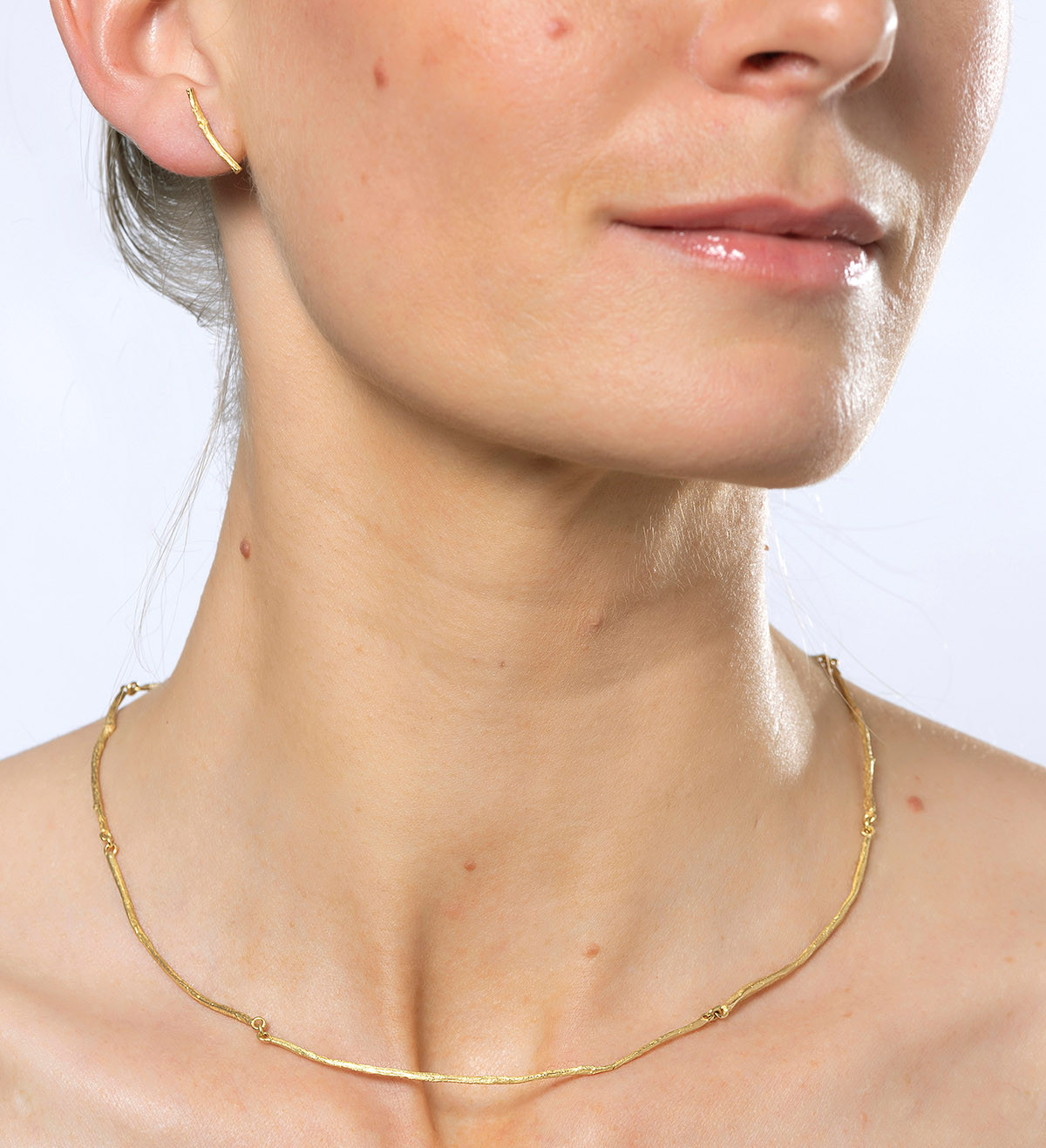 18k gold earrings Romaní 17mm