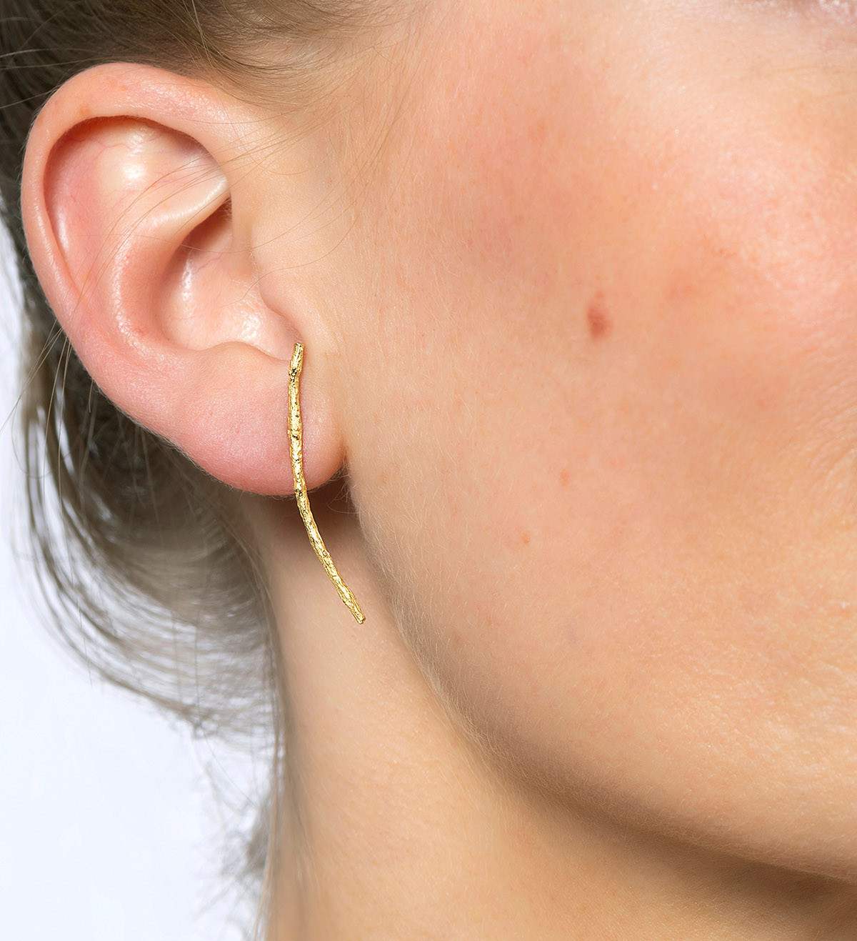 18k gold earrings Romaní 34mm