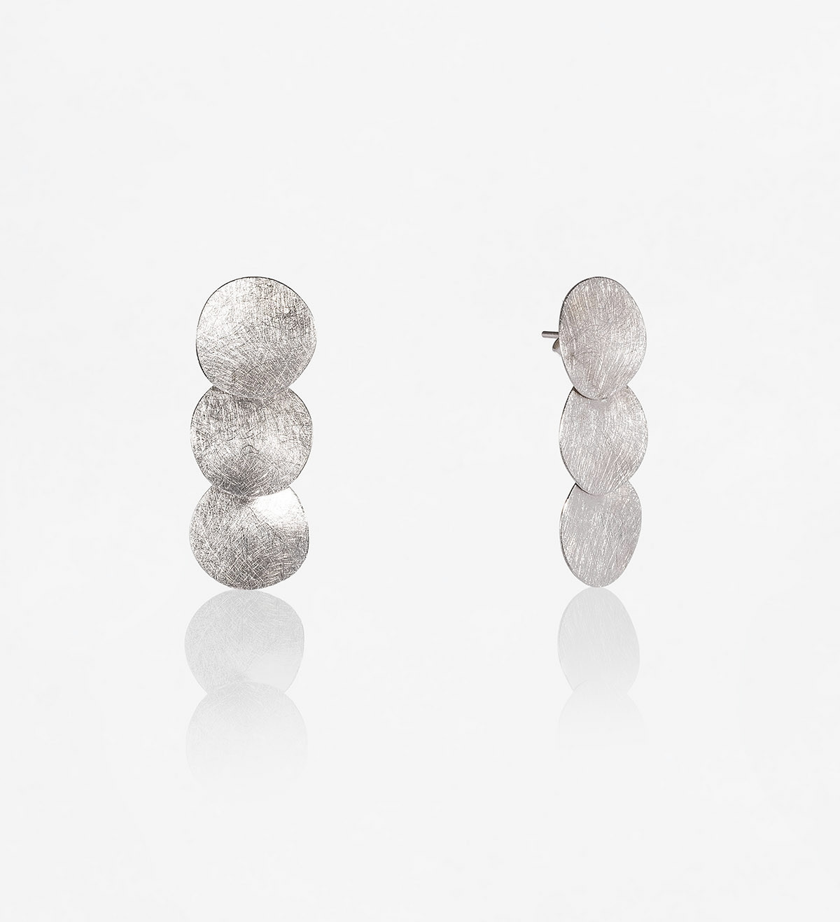 Silver earrings Xips 70mm