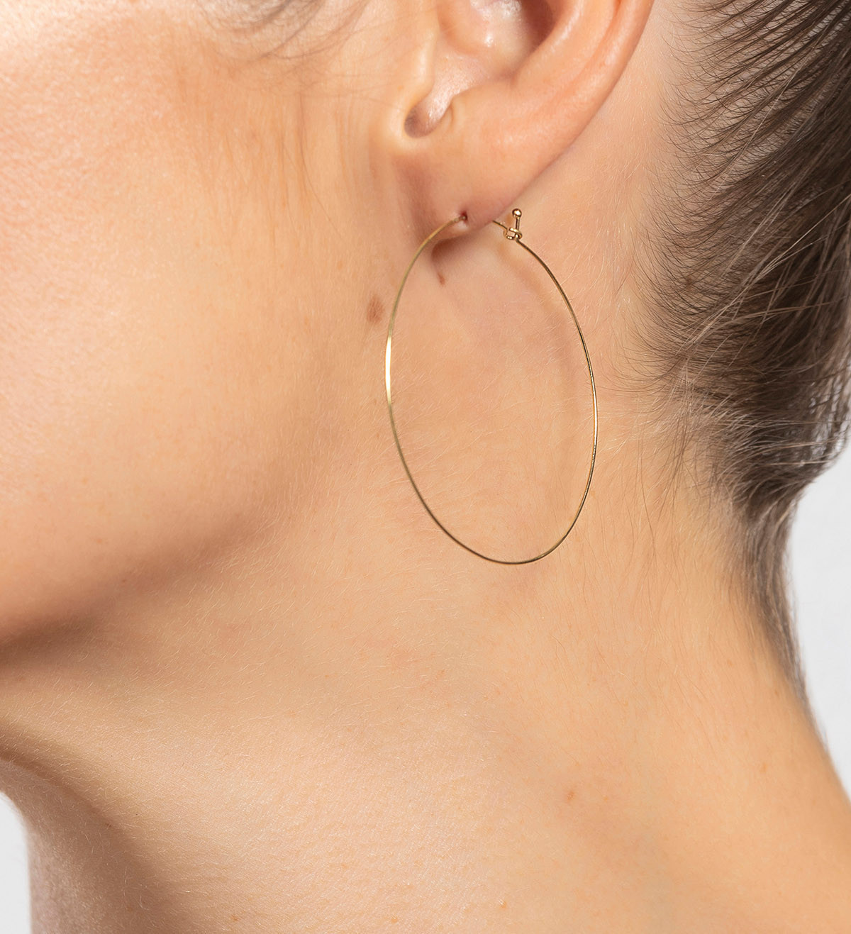 18k gold earrings 45mm