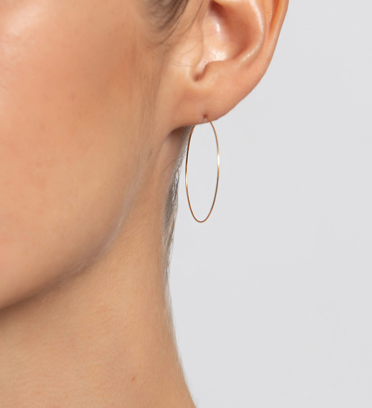18k gold earrings Mini 30mm