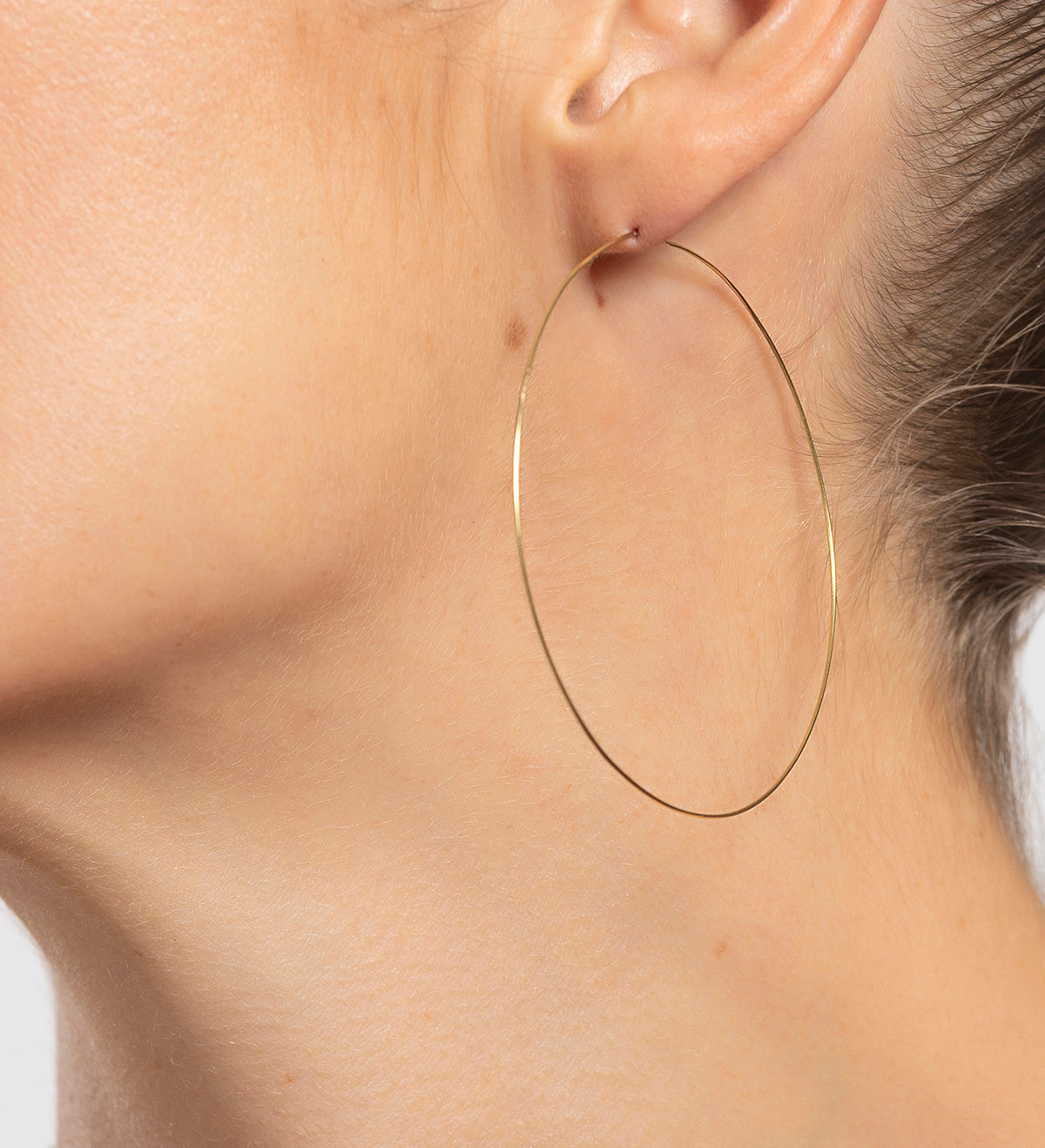 18k gold earrings Mini 60mm