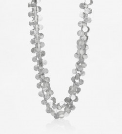 Silver necklace Papallones 45-80cm