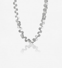 Silver necklace Papallones 45cm