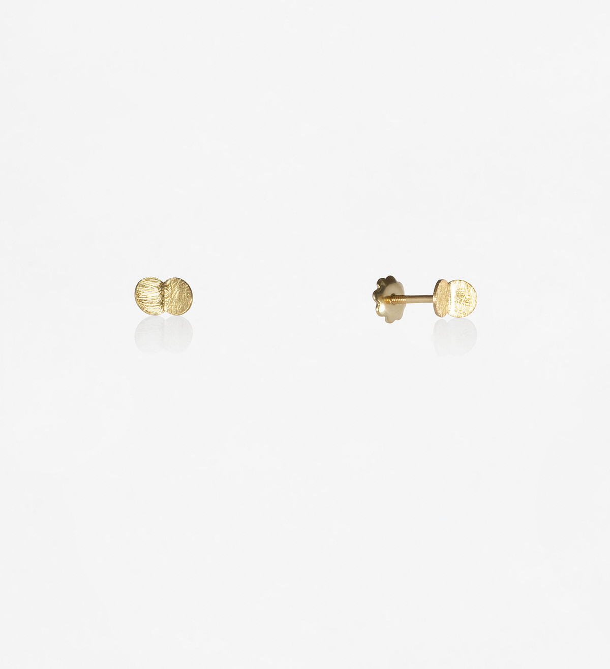 18k gold earrings Papallones 7mm