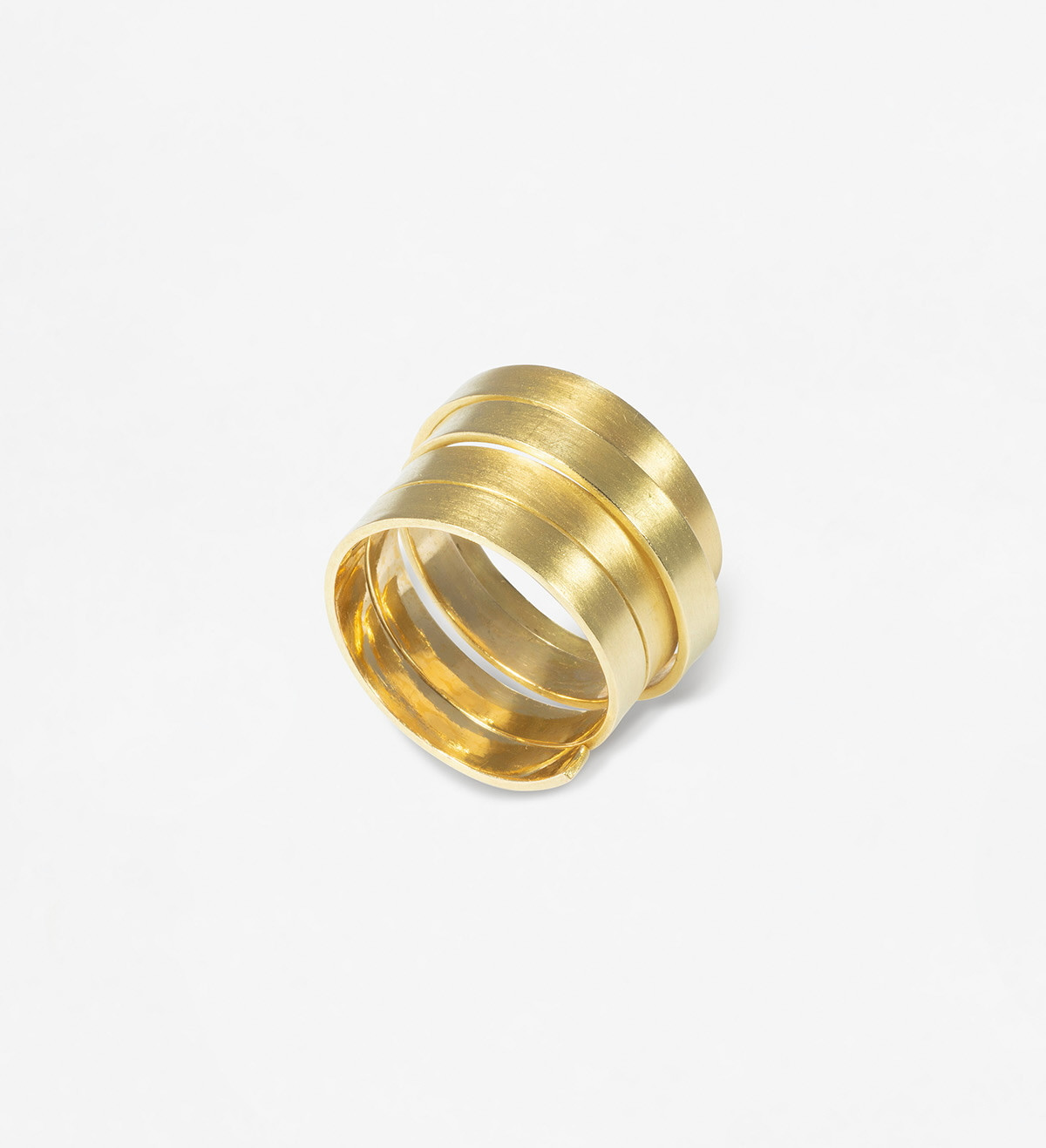 18k gold ring Posidònia 18mm