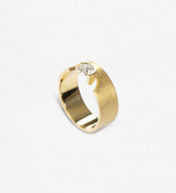 18k gold ring with diamond 0.37ct SI1 J