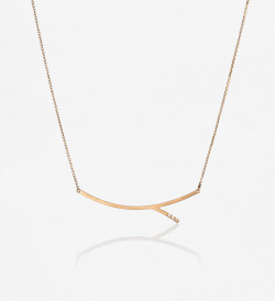 Collar oro rosa Feel diamantes 0,021ct 45cm