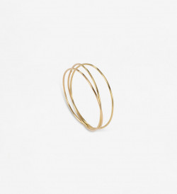 18k gold ring Mini 3 loops
