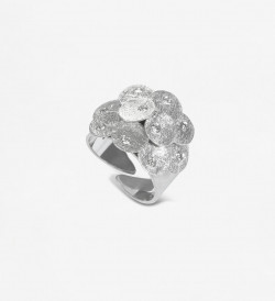 18k white gold ring Flô 20mm with diamonds 0,25ct