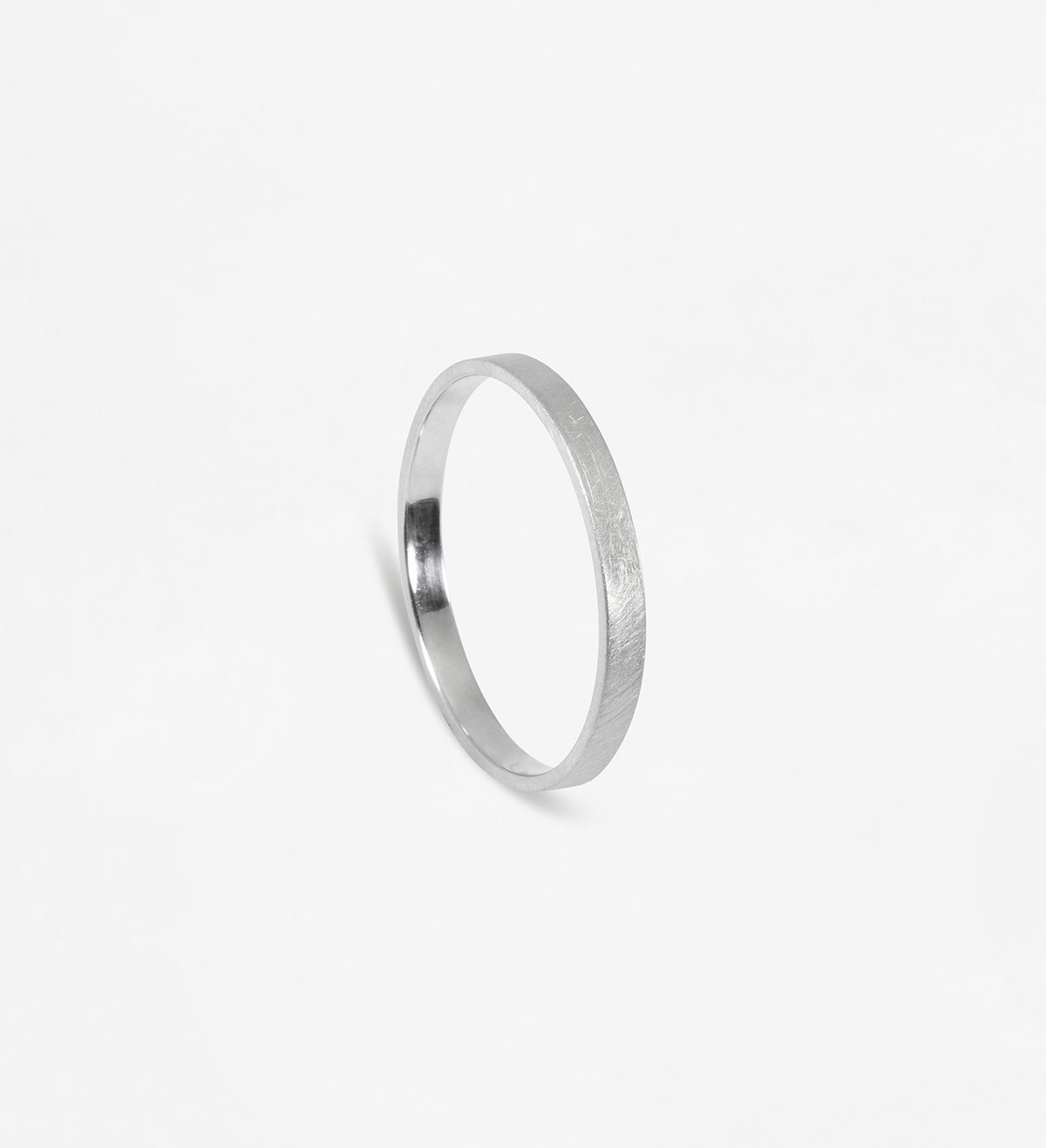 18k white gold wedding band 2mm