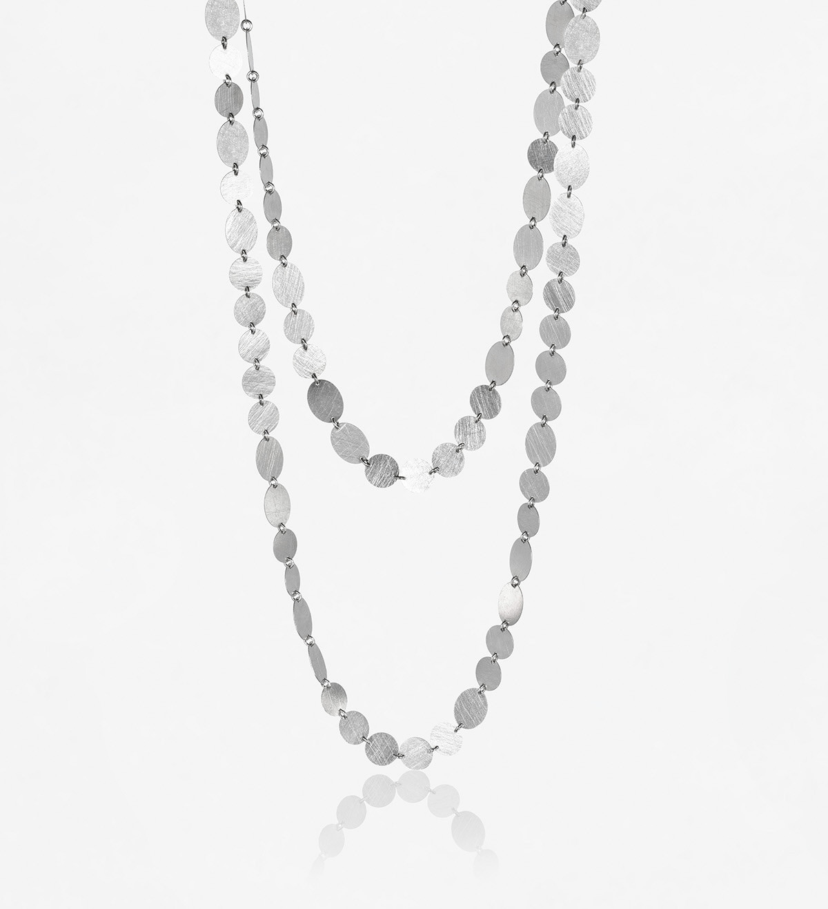 Silver necklace Party 118cm