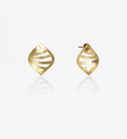 18k gold earrings Jungle 25mm