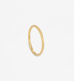 18k matt gold wedding band 1,35mm woman