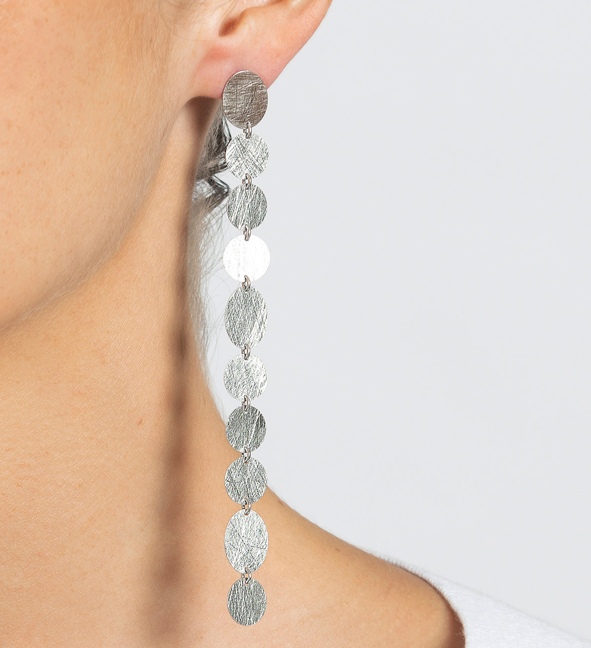 Silver earrings Party 115mm
