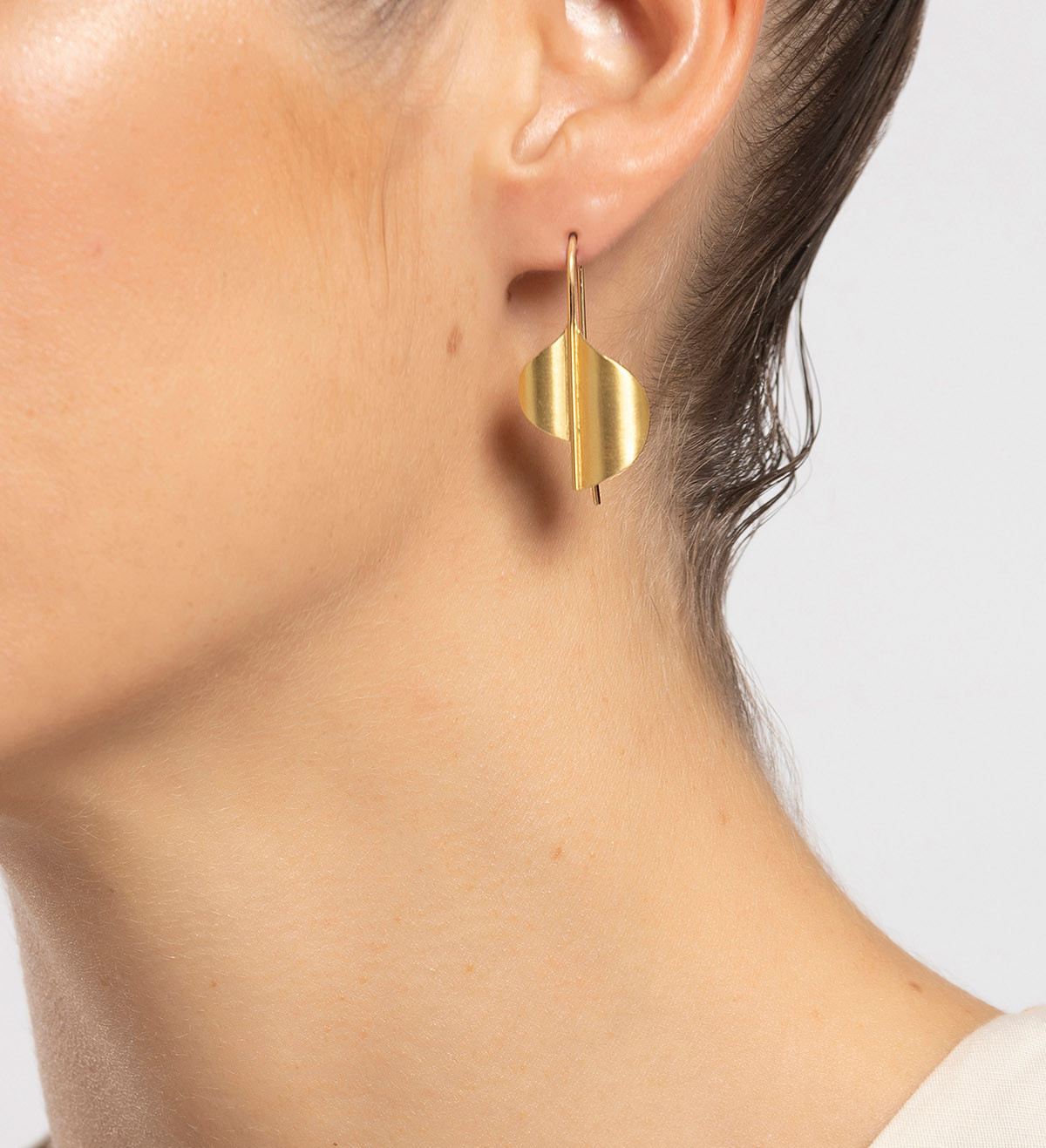 18k gold earrings Seda 32mm