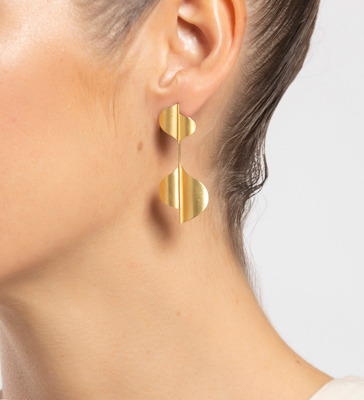 18k gold earrings Seda 40mm