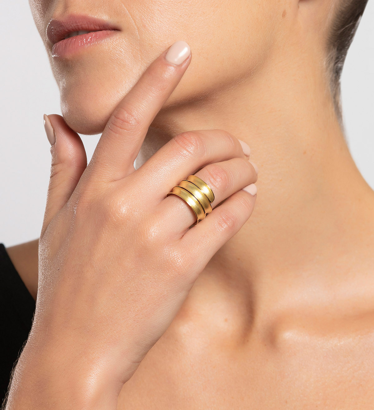 Anillo oro Volta 14mm