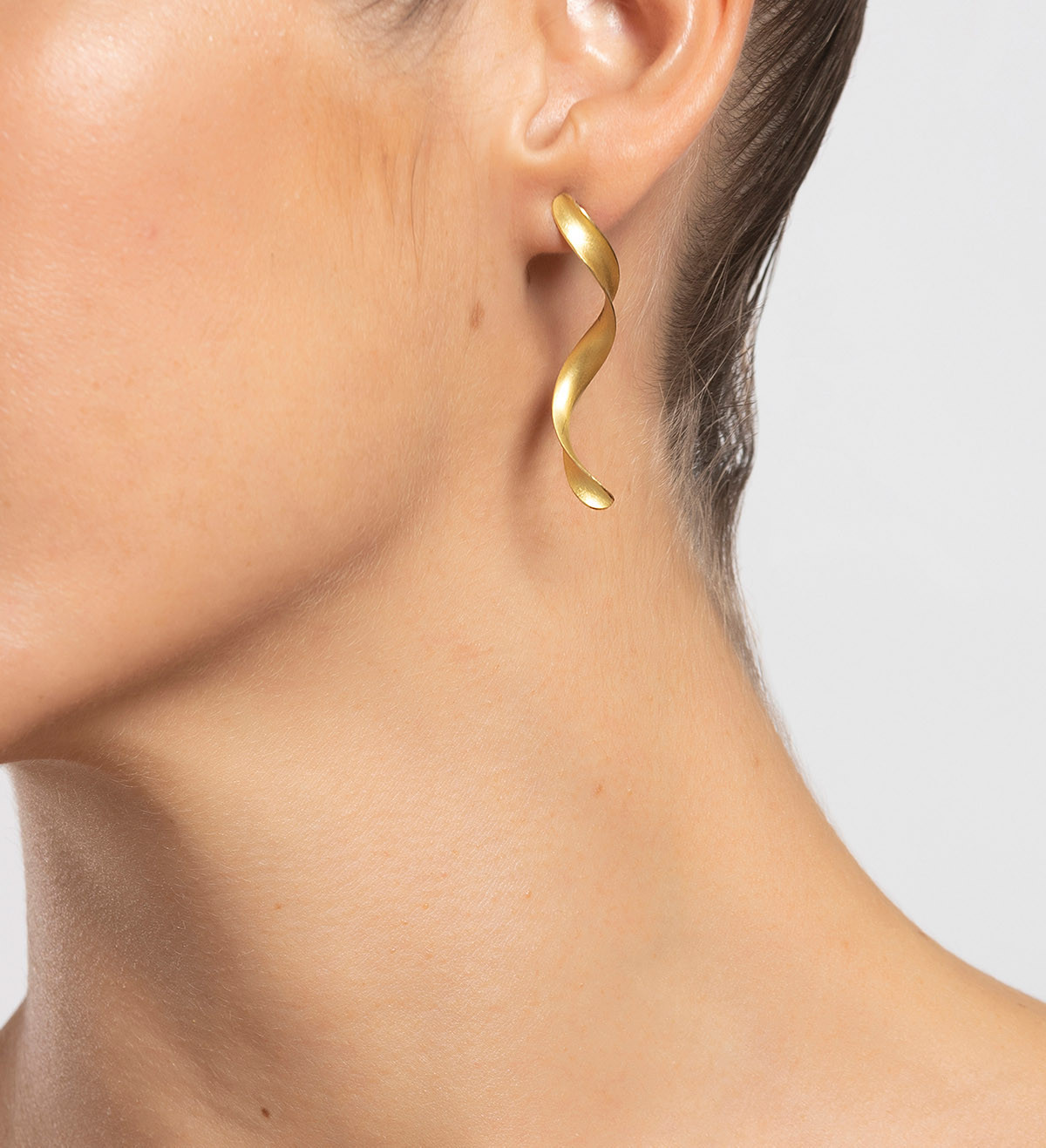 18k gold earrings Volta 40mm