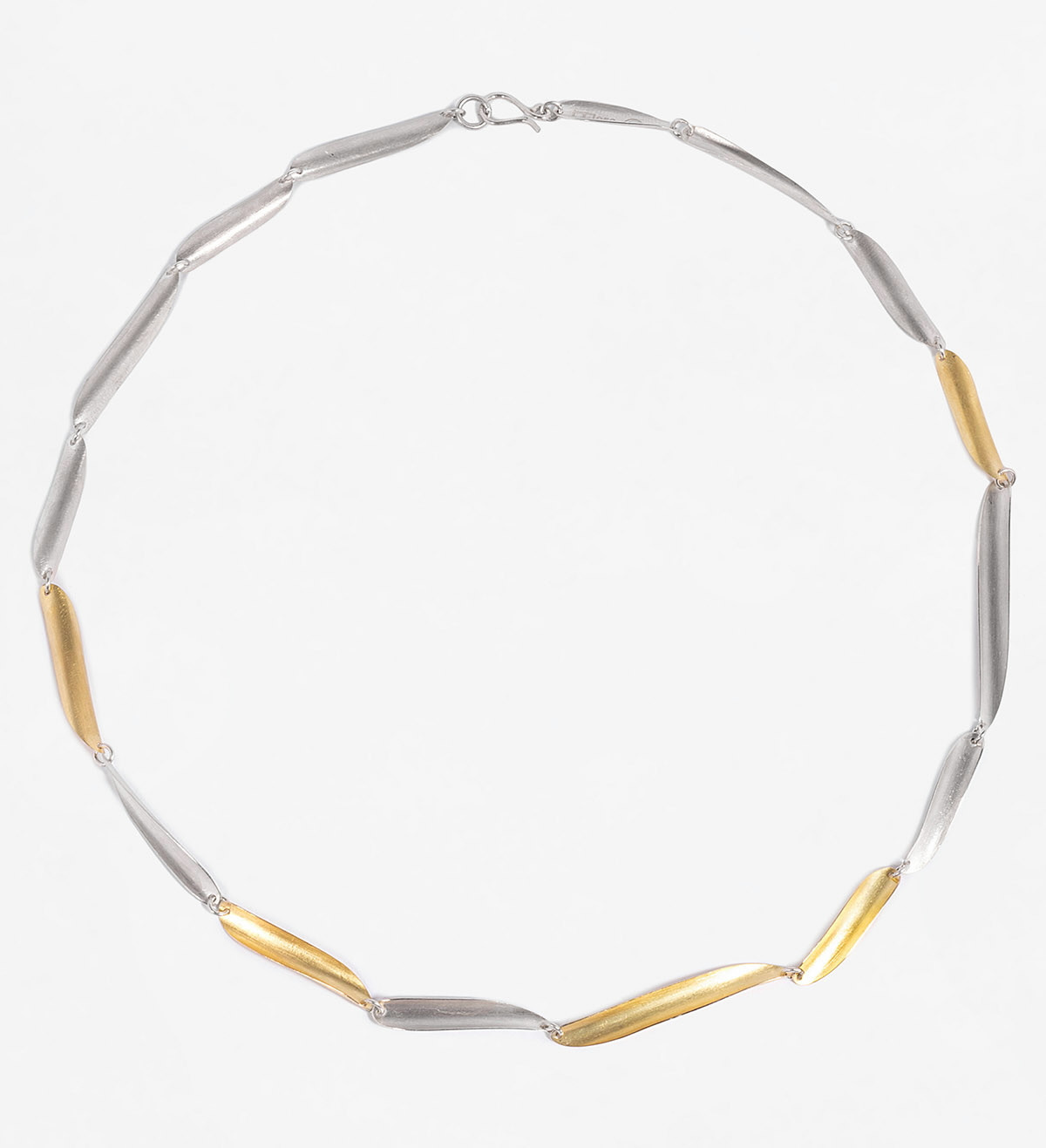 Volta silver and gold necklace 43cm